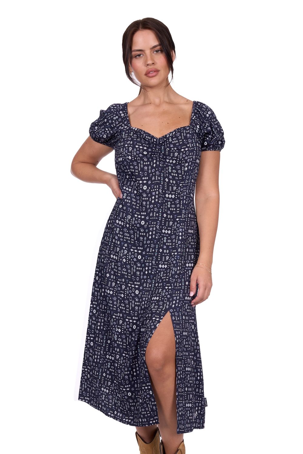 WMNS BETH SS DRESS, Colour: Navy, size: 10