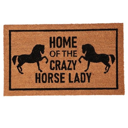 Coir Door Mat - Crazy Horse Lady