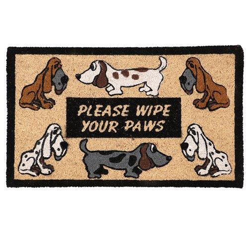 Coir Door Mat - Please Wipe Your Paws