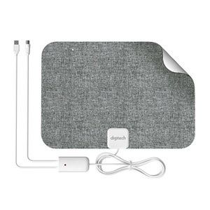 Ultra Thin Indoor TV Antenna UHF/VHF - Grey Fabric