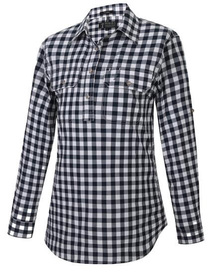 Pilbara Women's Y/D Check C/F L/S Shirt, size: 10