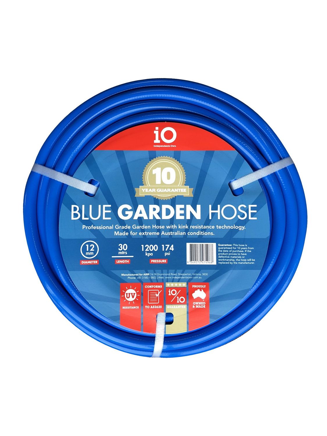 iO Blue Garden Hose 12mm x 30m