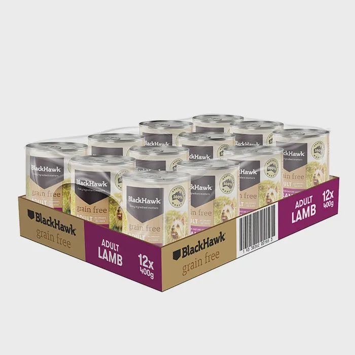 Black Hawk Lamb Dog 12 x 400g