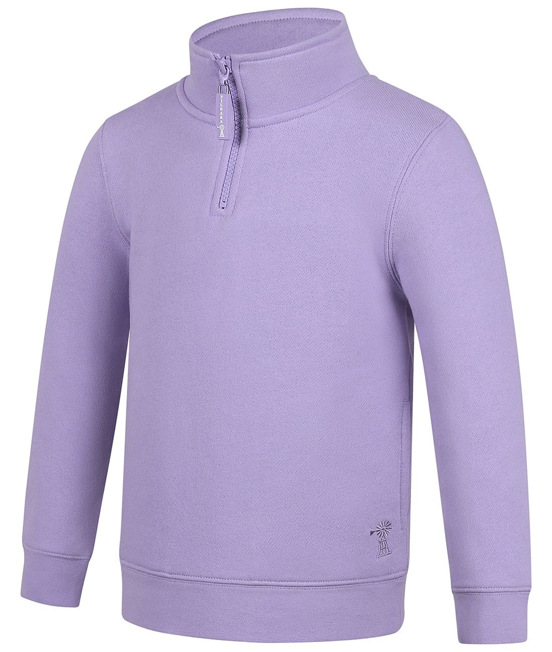 Pilbara Children's Zipper C/F Fleece Pullover, Colour: Purple Rose, size: Y3-4