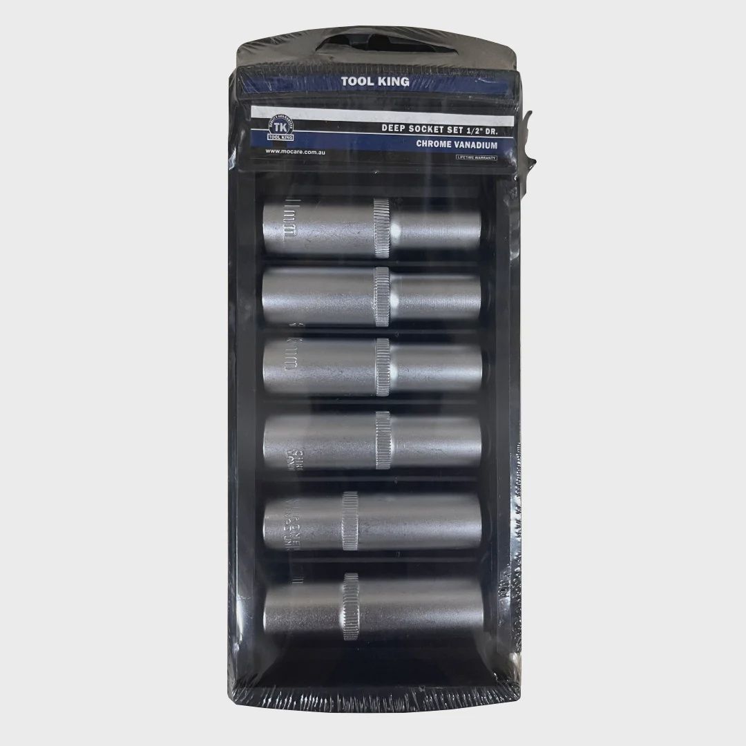 Toolking - Deep Socket Set 1/2" Drive 6pcs
