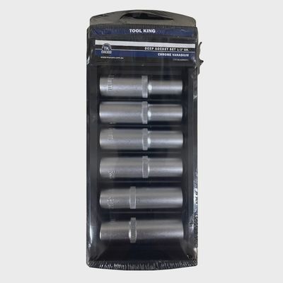 Toolking - Deep Socket Set 1/2" Drive 6pcs