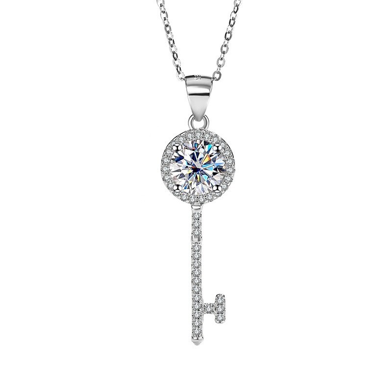 Mosang Diamond Key Pendant Necklace