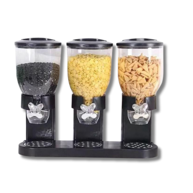 Triple Cereal/Dry Food Dispenser