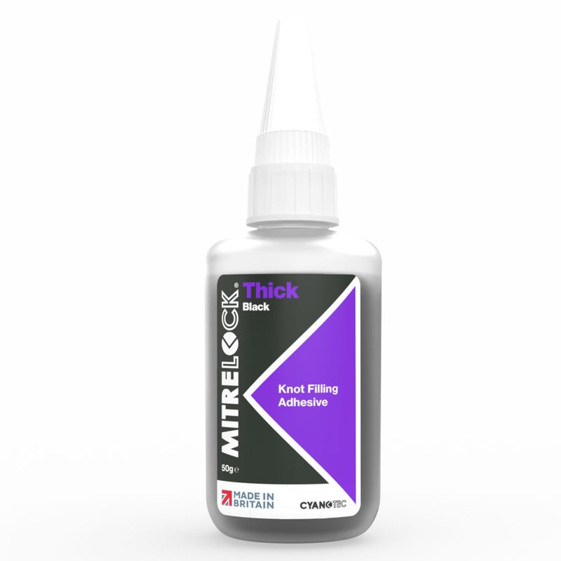 Thick Black Woodworking Adhesive Mitrelock