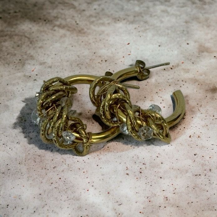 Orecchini Caos gold e silver