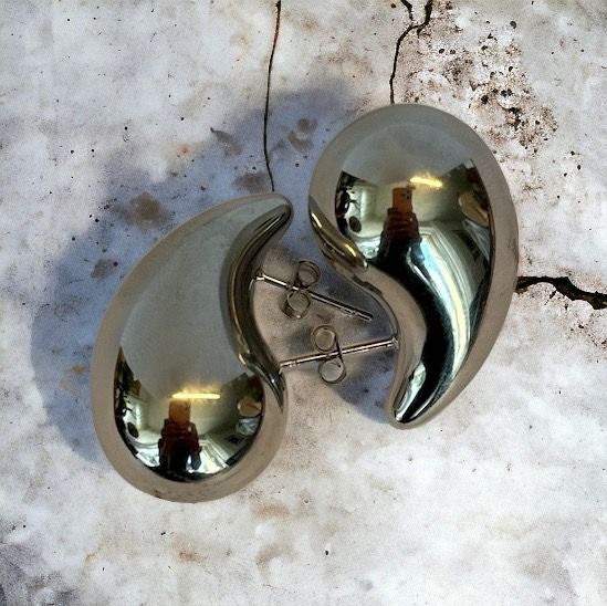 Orecchini Big drop silver e gold