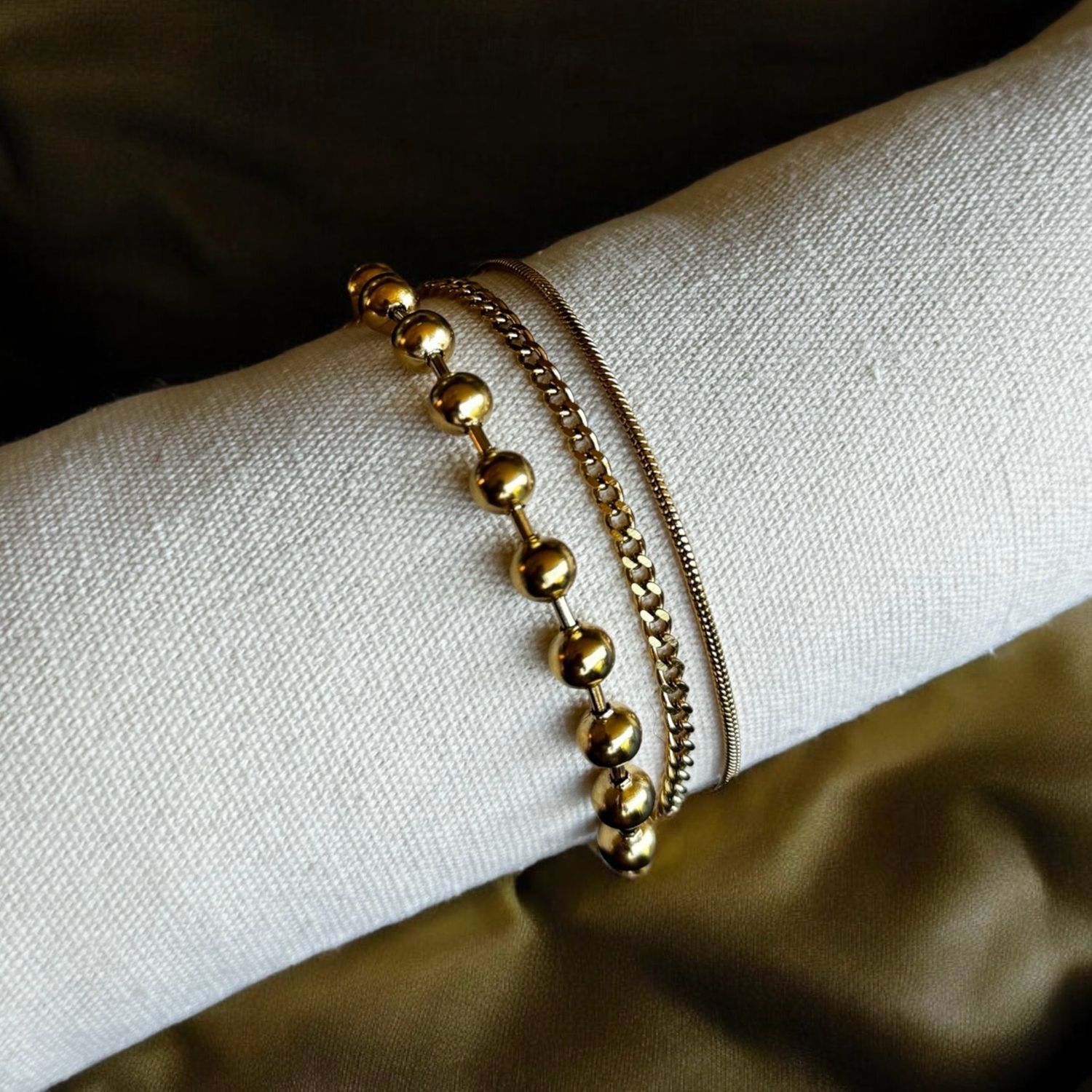 Bracciale triplo gold