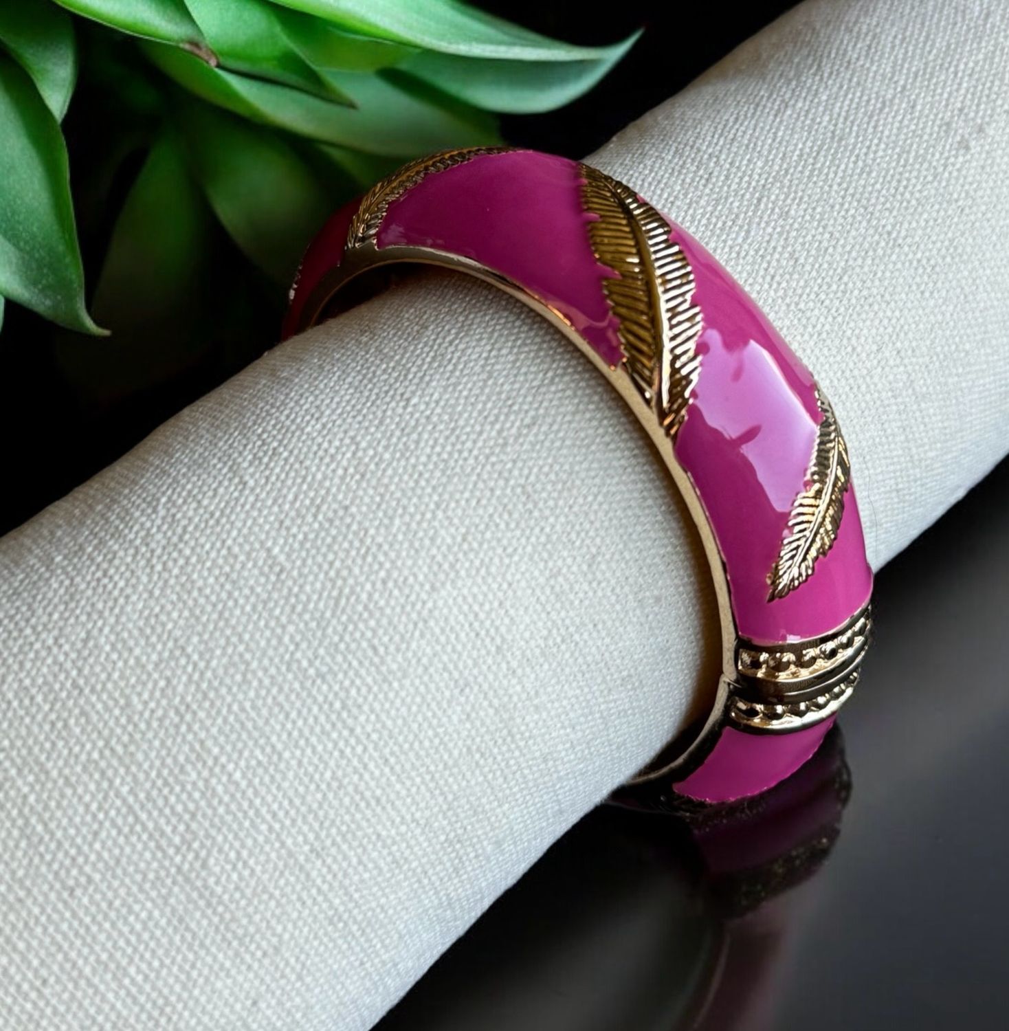Bracciale pink leaves