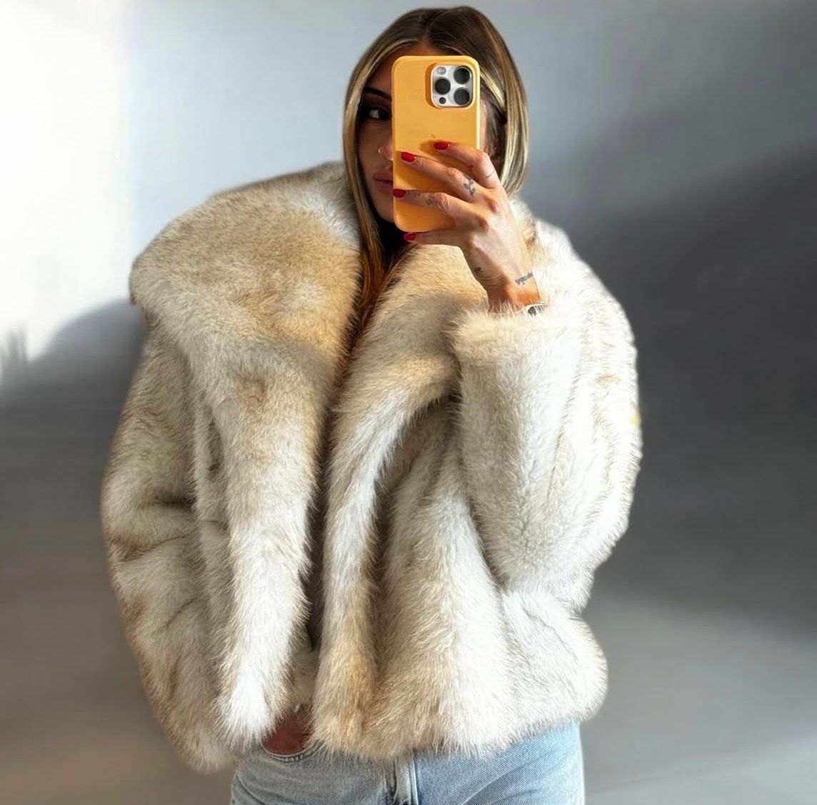 Pelliccia Lindy panna