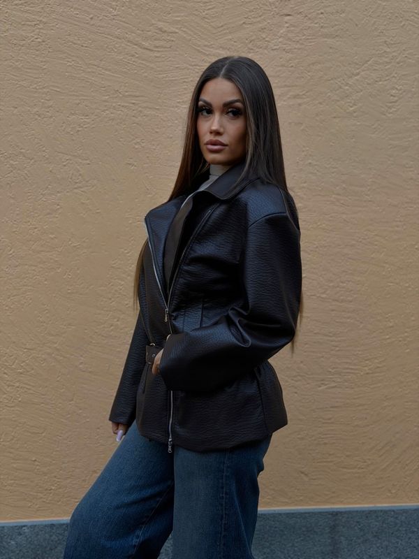 giacca pelle over marrone