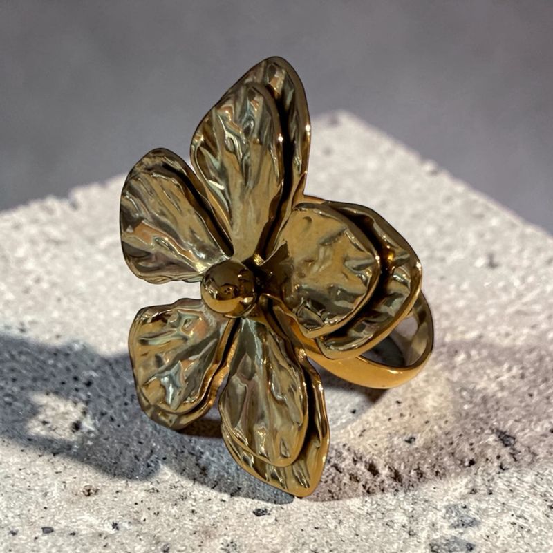 Anello fiore gold