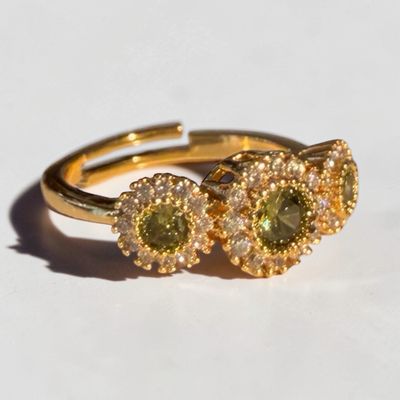 Anello brillante verde