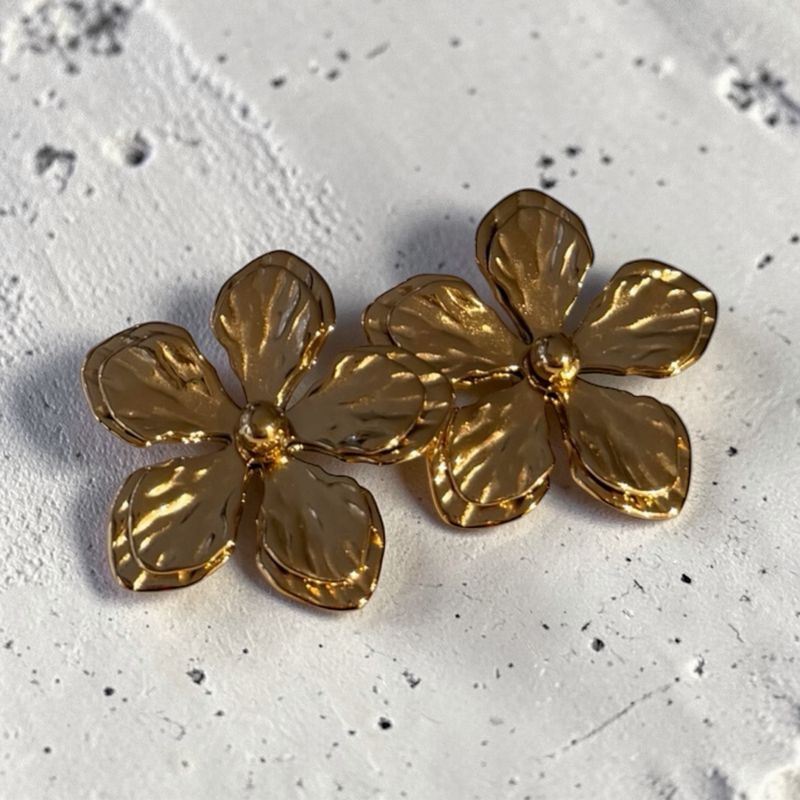 Orecchini flower gold