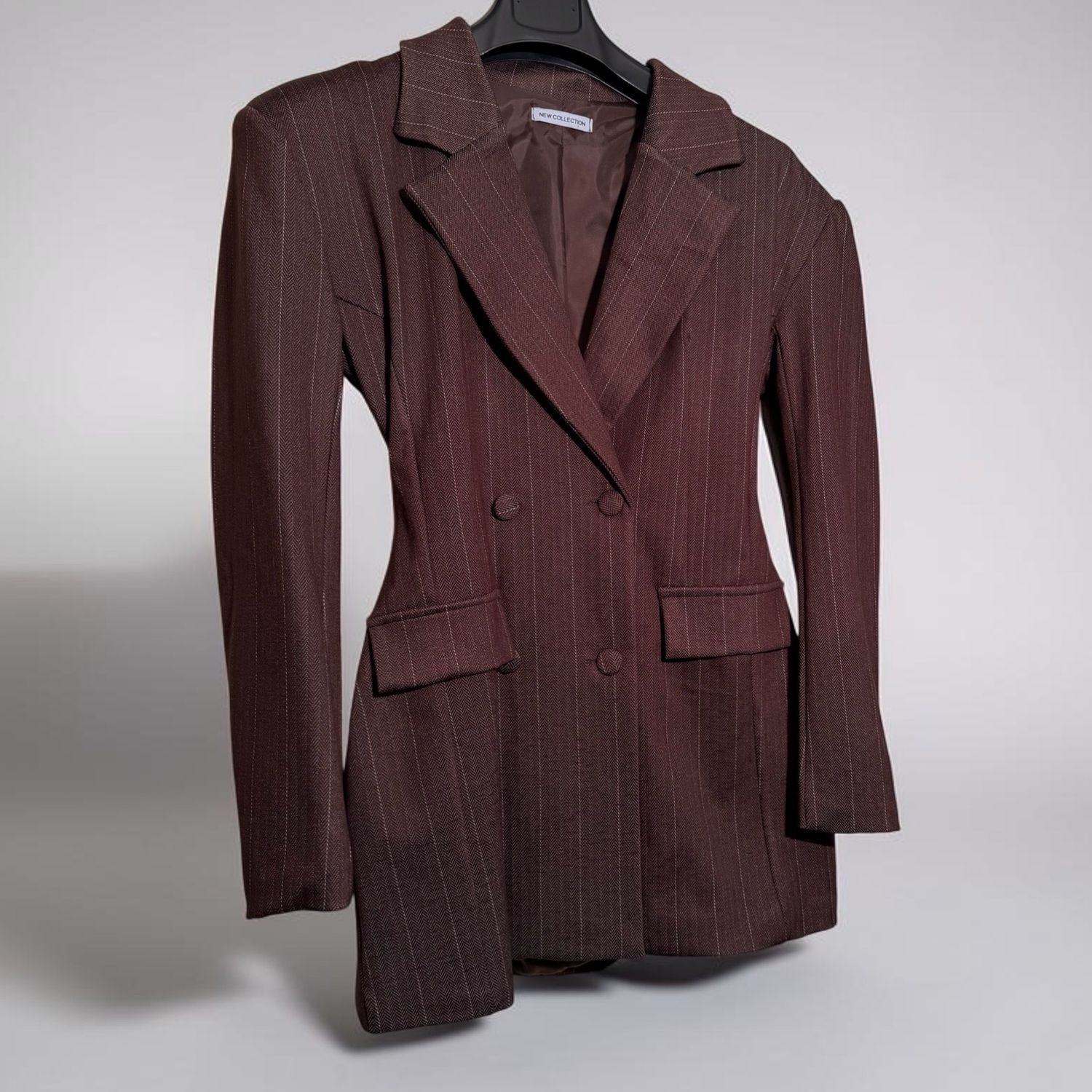 Blazer sciancrato marrone