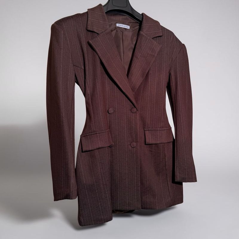 Blazer sciancrato marrone