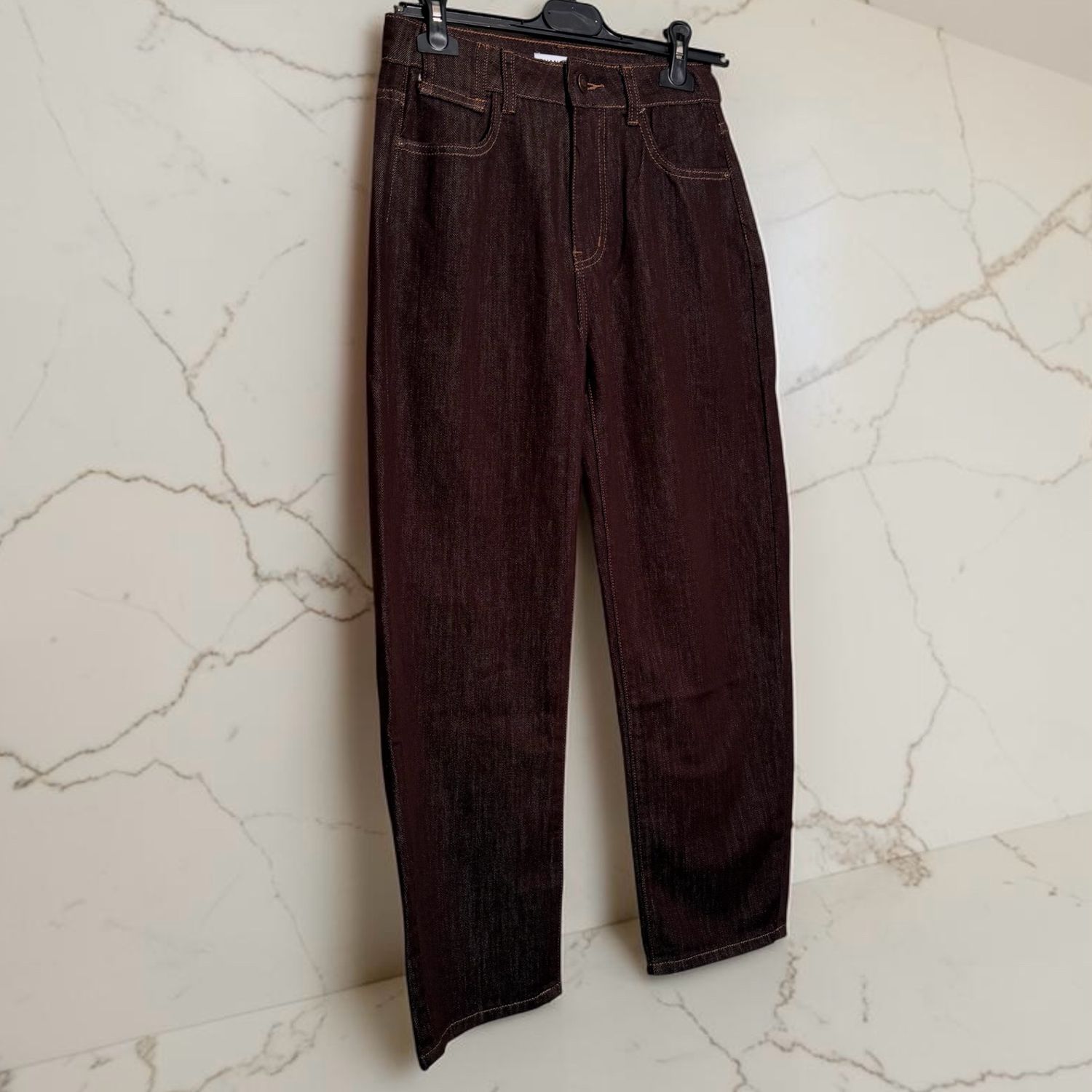 Jeans marroni slavati