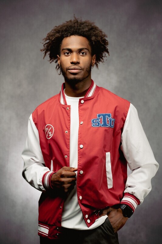 STU-FS Red Unisex Letterman Jacket