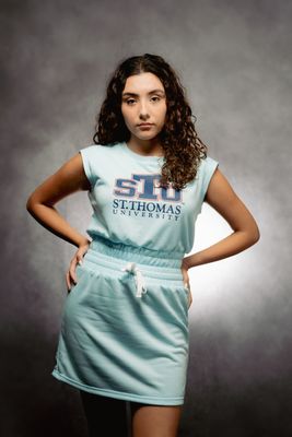 STU-FS Blue Cropped Skirt
