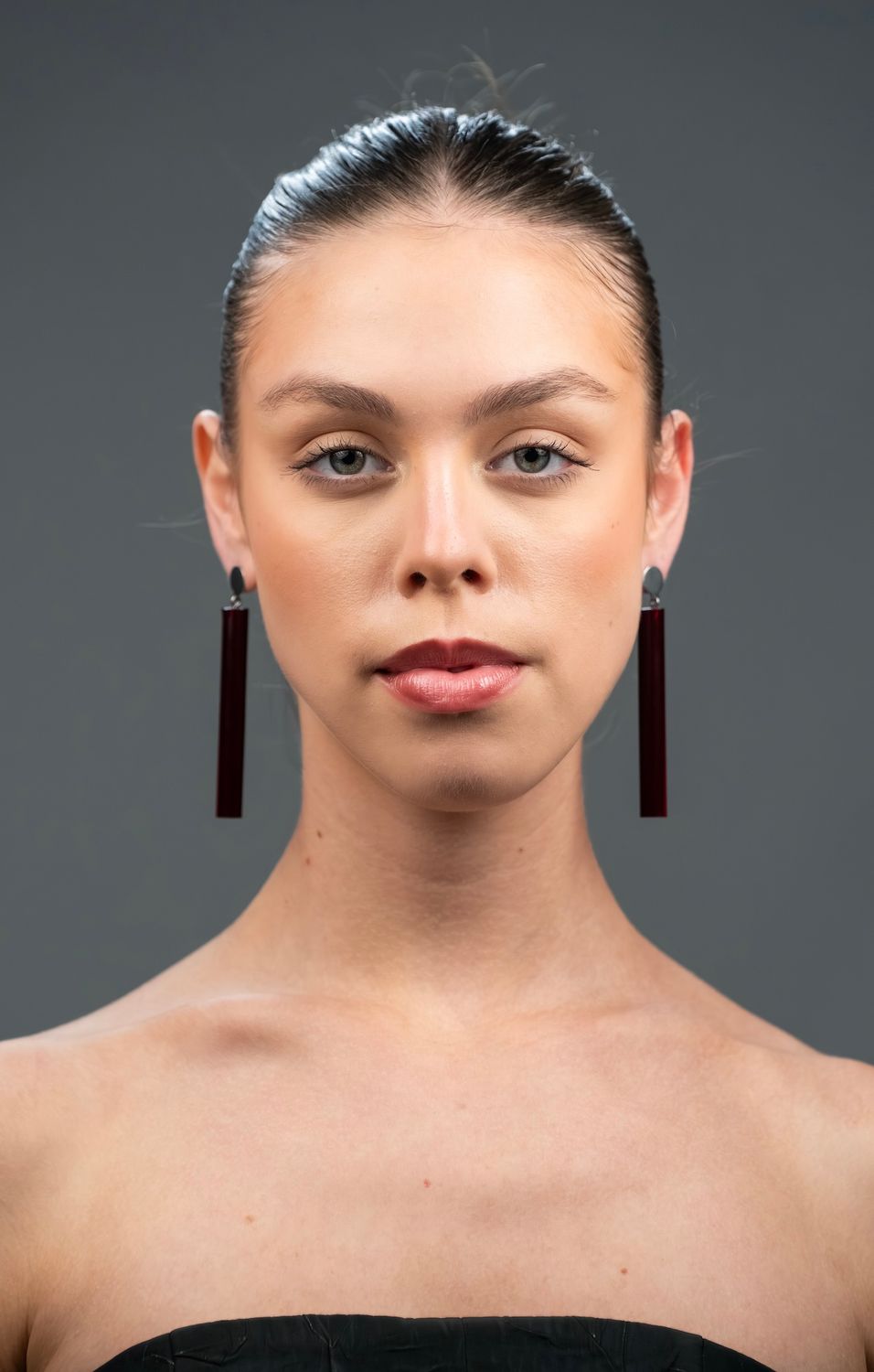 RS- Chofa  Drop Earing, Color: Red