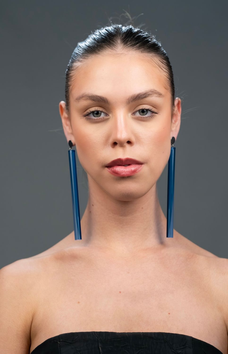 RS- Chofa Long Drop Earing , Color: Blue