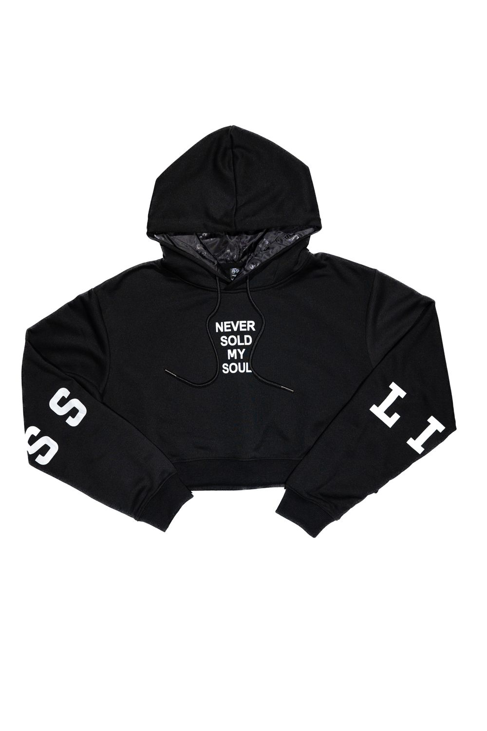 STU-FS Black Cropped Hoodie, Size: S