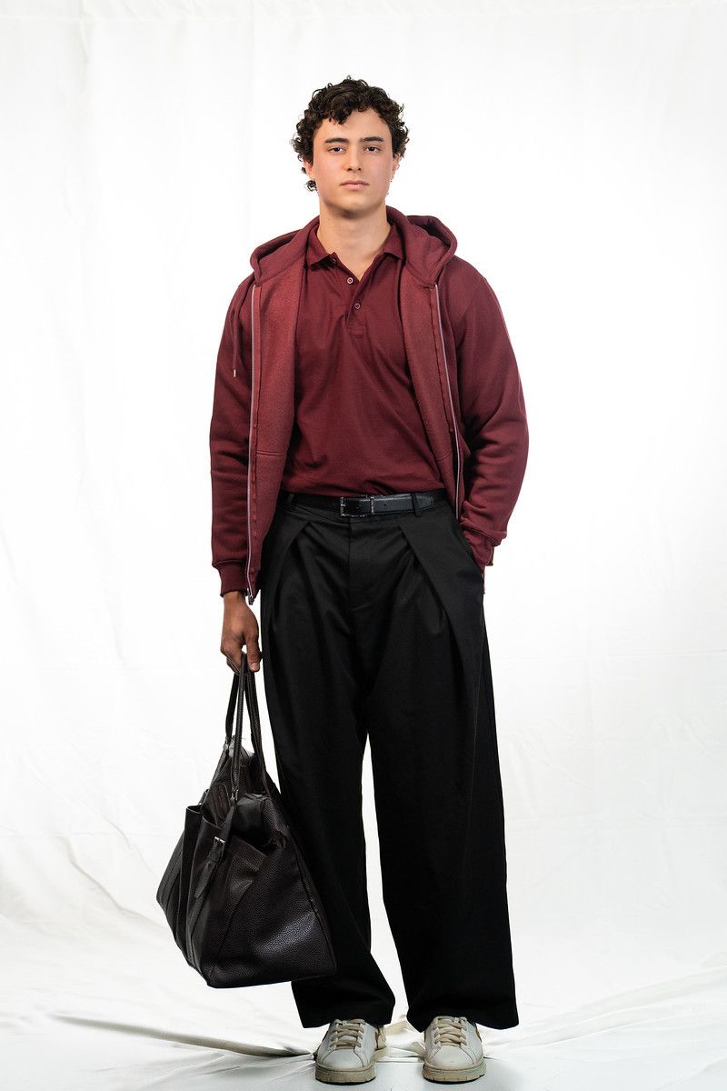 RS-   Unisex Burgundy Zip Up