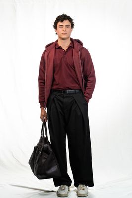 RS-   Unisex Burgundy Zip Up