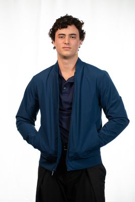 RS-Men's Blue Bomber Jacket 