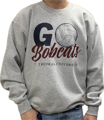 Voleyball Go Bobcats Crewneck Grey 
