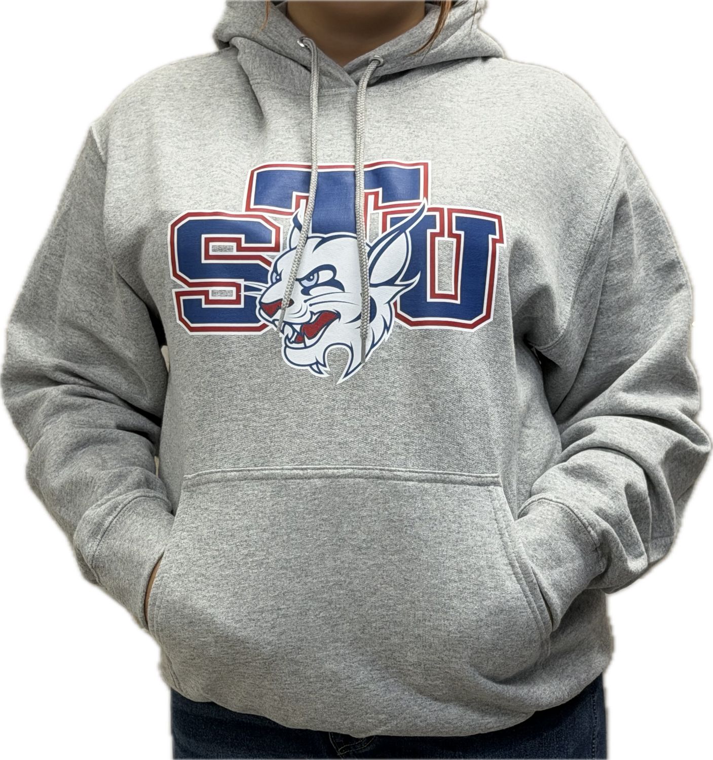 STU Bobcat Hoodie Grey, Size: S
