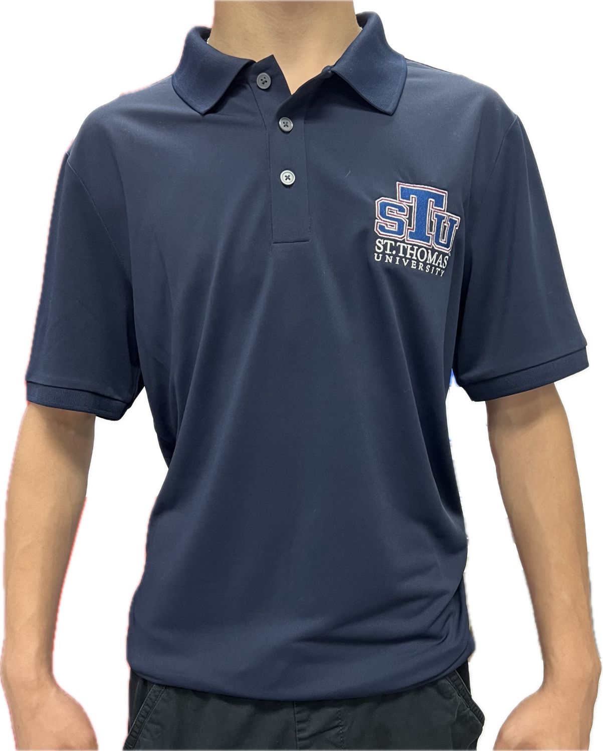 STU St. Thomas University Men's Navy Polo