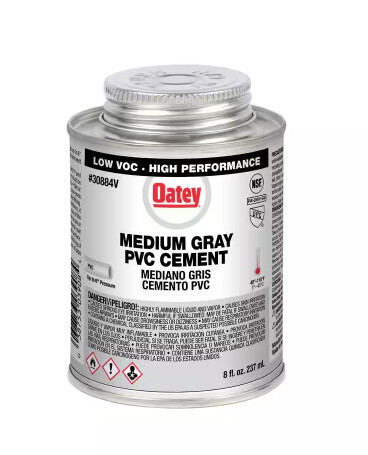 8OZ. MED GRAY PVC CEMENT