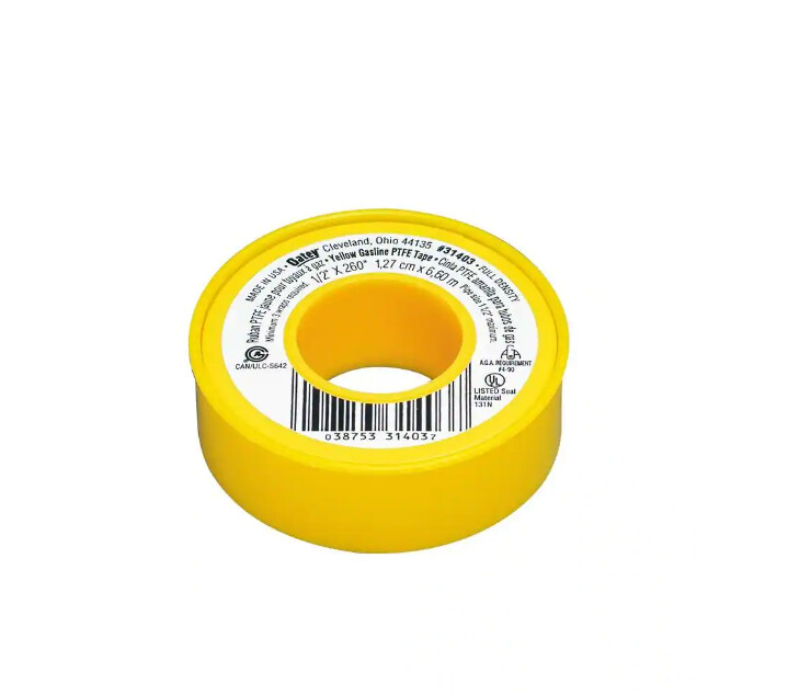 ½&quot; x 260&quot; YELLOW GAS TAPE