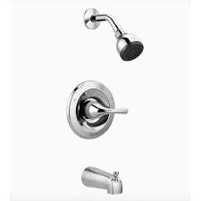 Foundations Single-Handed 1-Spray Tub and Shower Faucet in Chrome