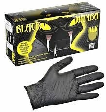 BLK MAMBA NITRILE GLOVES-LG