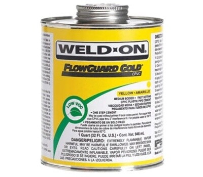 Fast-Setting Yellow CPVC Cement, 1/2P