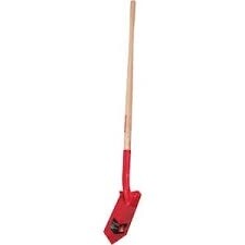 5&quot; WOOD TRENCHING SHOVEL RED