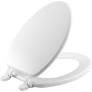 Elongated Front Toilet Seat in White