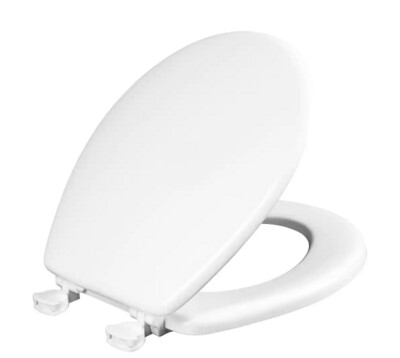 Round Easy Release Front Toilet Seat in White