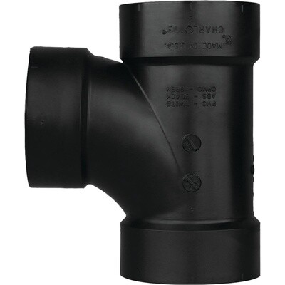 ABS 3&quot; Sanitary tee all hub