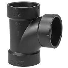 ABS 3&quot; x 2&quot; DWV All Hub Sanitary Tee