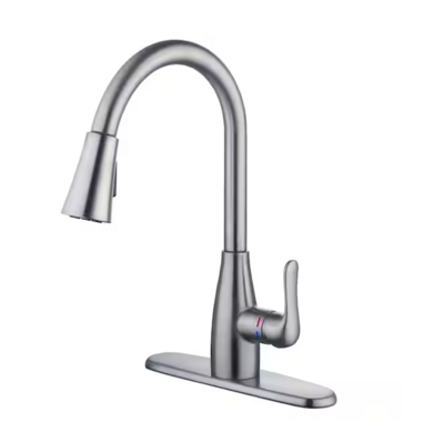 McKenna Single-Handle Pull Down Sprayer Kitchen Faucet in Stainless Steel with TurboSpray and FastMount