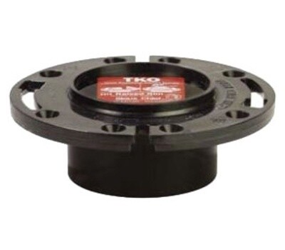 TKO 3&quot; Hub/4&quot; Inside ABS 1-PC Knockout Flush Closet Flange
