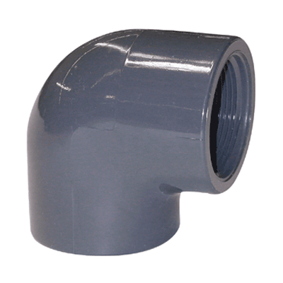 90DEG ELBOW FPT GRY PVC SCH80