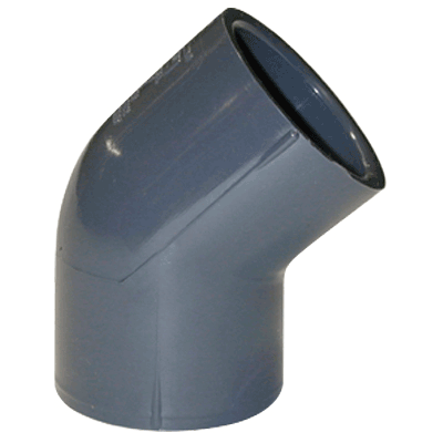 45DEG ELBOW S GRY PVC SCH80